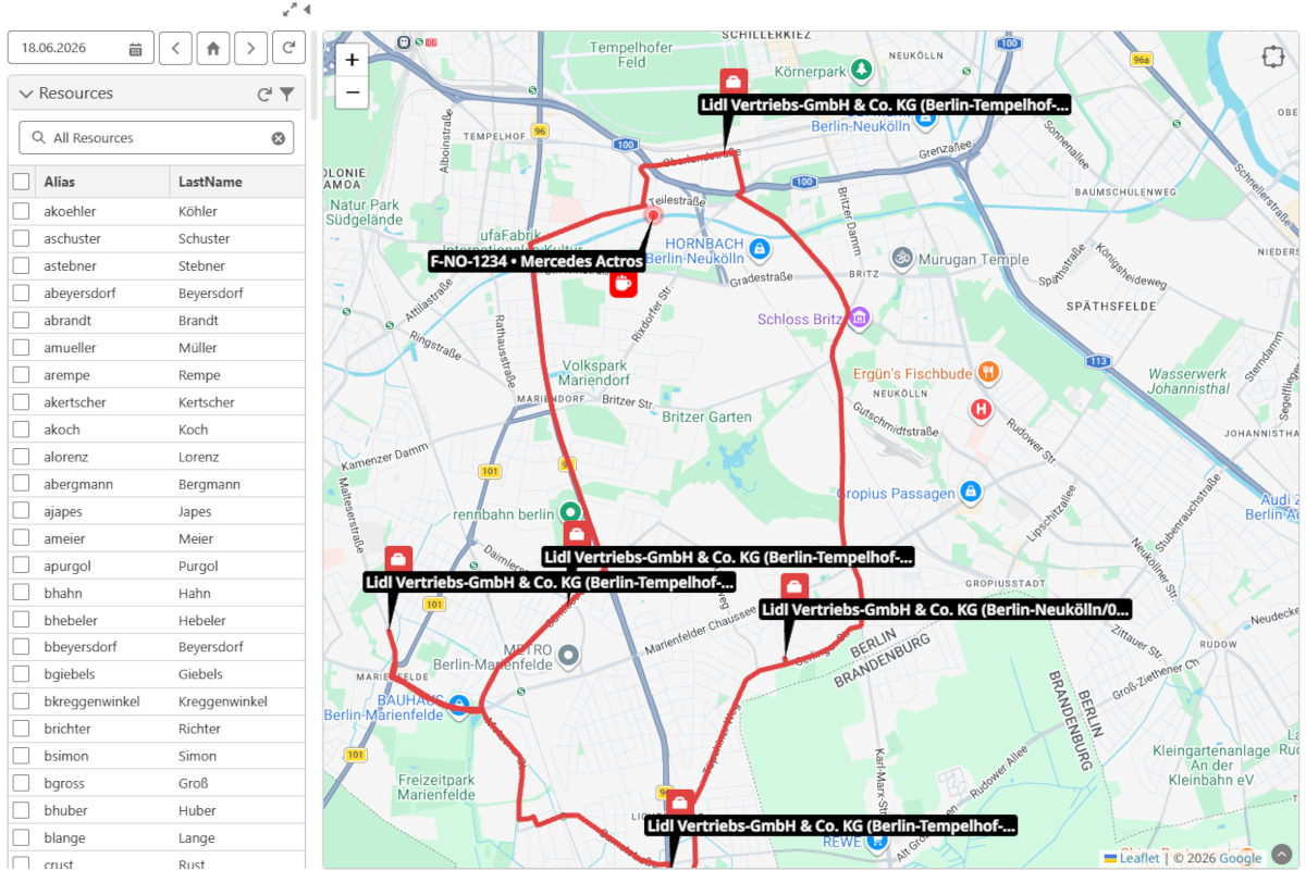 SERVICE 1 Map View für MS Dynamics